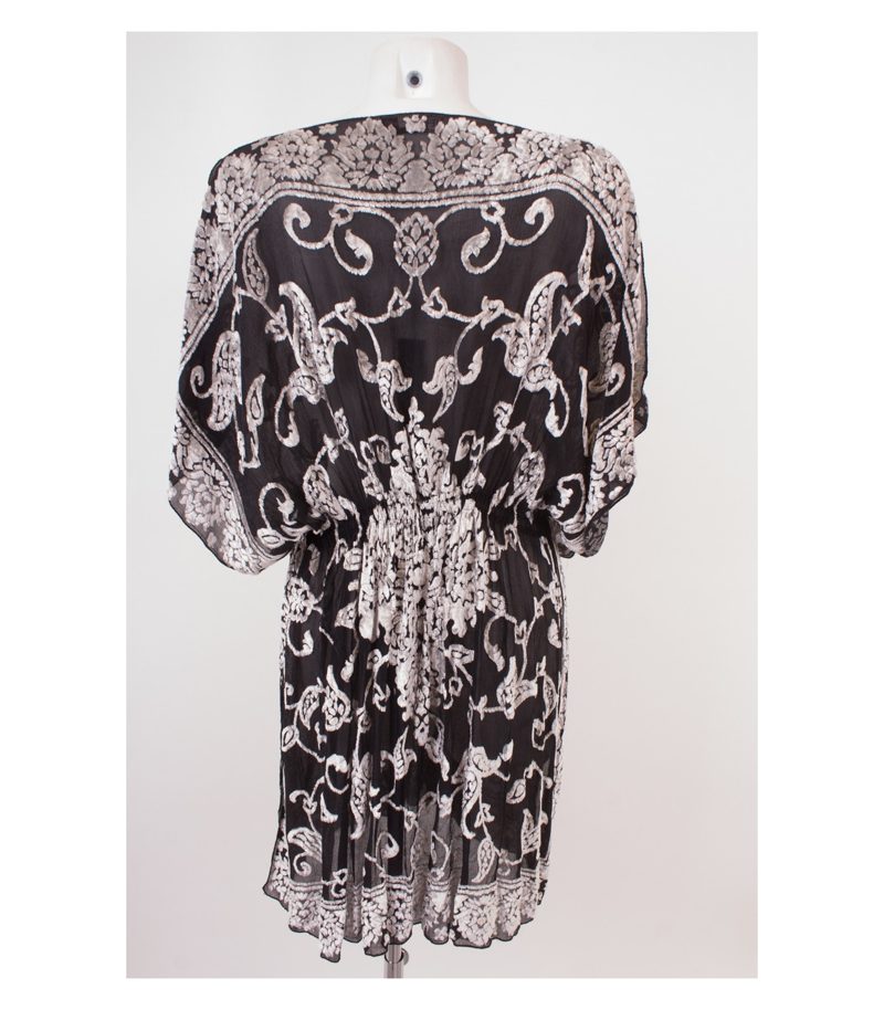 PIERRE BALMAIN Damen Tunika Kleid Gr. 38 Schwarz Weiß – Foto 5