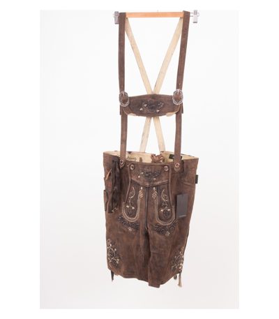WIESNKÖNIG Herren Trachtenhose Trägern Lederhose Wildleder Gr. 58 Leder Neu