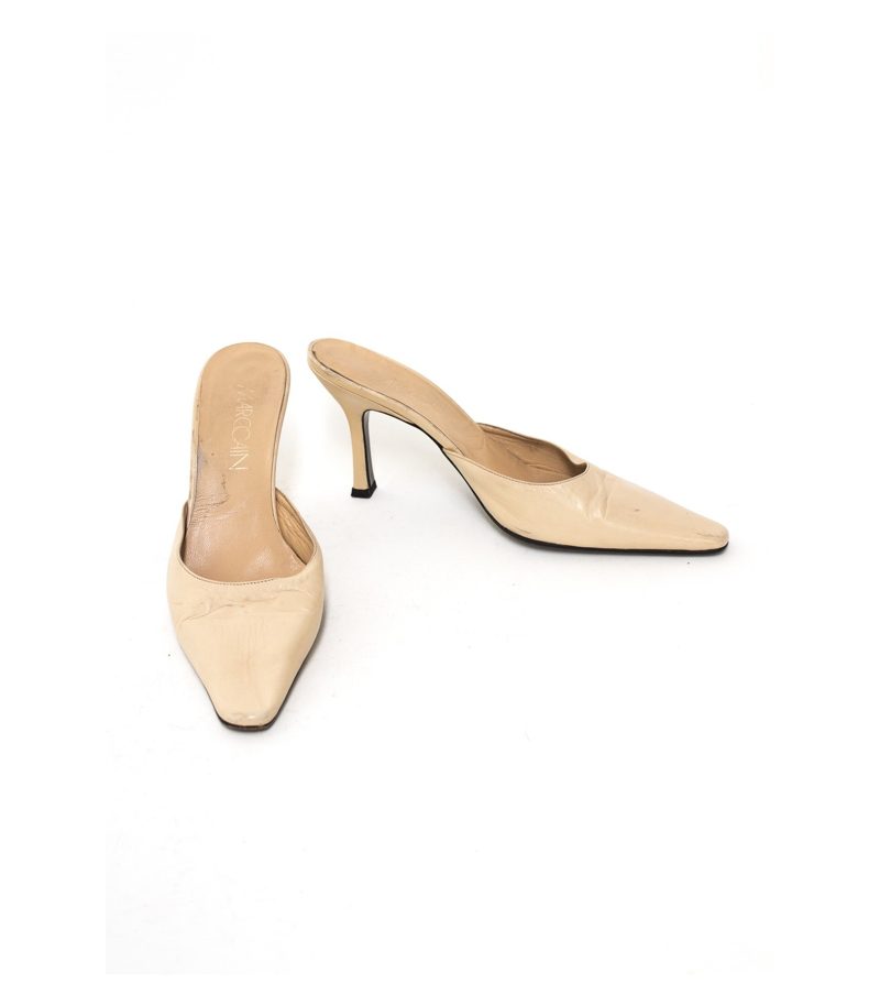 MARCCAIN Damen Pumps High Heels Sandaletten Gr. DE 38 Elfenbein – Foto 1