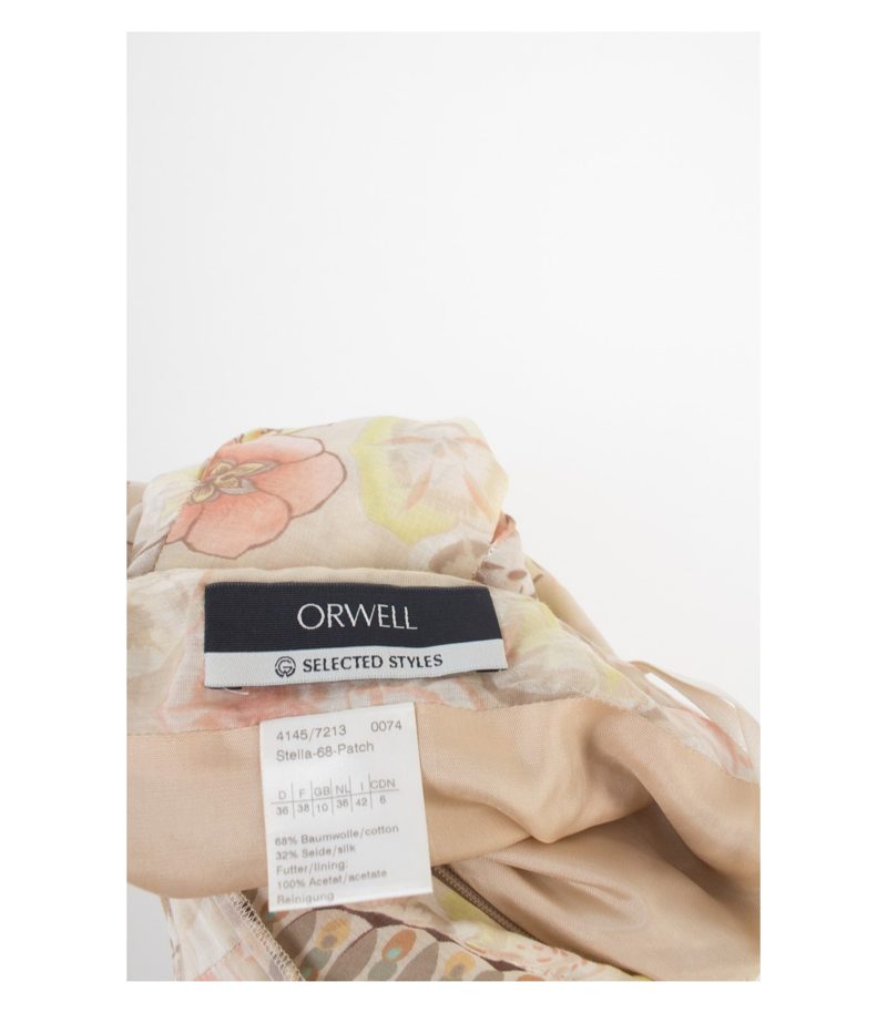 ORWELL Damen Kleid & Gr. DE 36 Mehrfarbig Baumwolle Seide – Foto 4