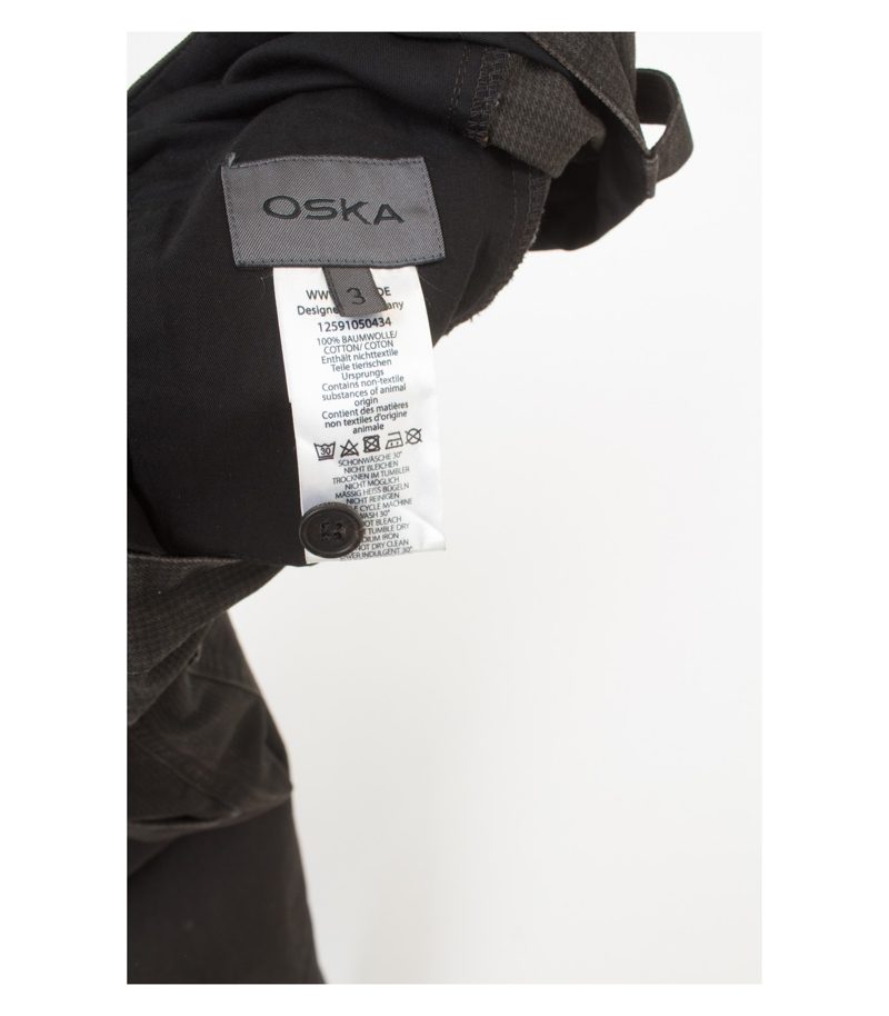 OSKA Herren Hose - Gr. 3 (DE 50) Grau Schwarz Baumwolle Neu – Foto 5