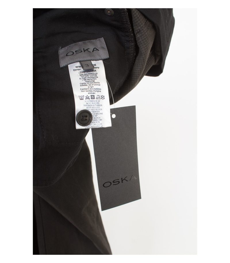 OSKA Herren Hose - Gr. 3 (DE 50) Grau Schwarz Baumwolle Neu – Foto 6