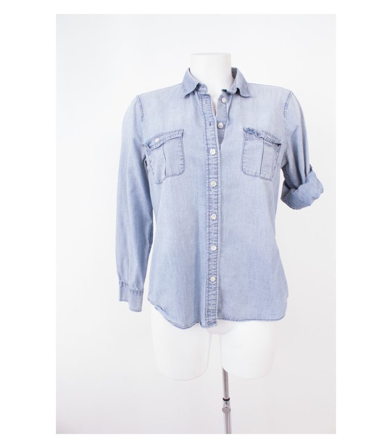 J.GREW Damen Bluse Jeansbluse Gr. M Blau – Foto 1