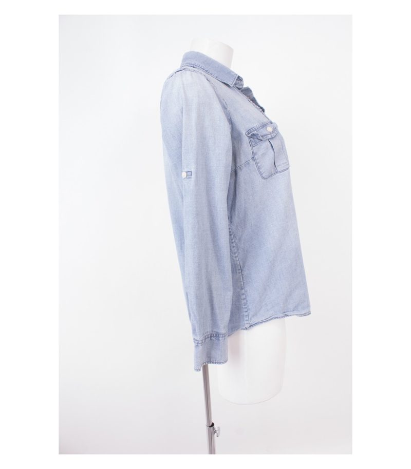 J.GREW Damen Bluse Jeansbluse Gr. M Blau – Foto 2