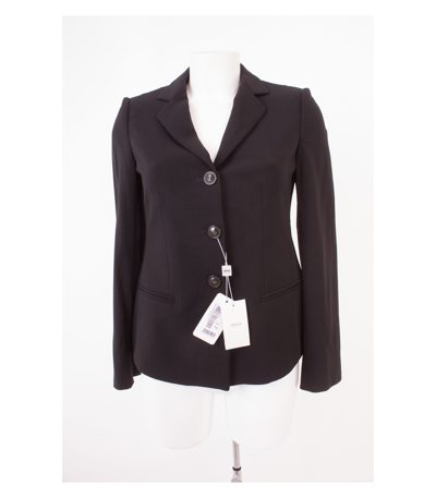 ARMANI COLLEZIONI Damen Blazer Gr. IT 40 DE 36 Schwarz Wolle Neu