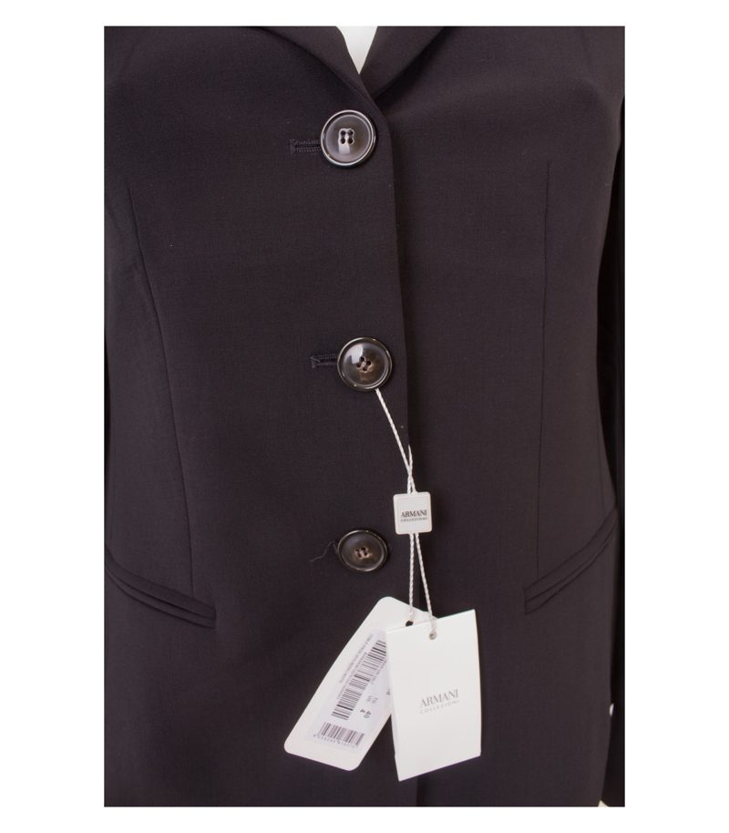 ARMANI COLLEZIONI Damen Blazer Gr. IT 40 DE 36 Schwarz Wolle Neu – Foto 5