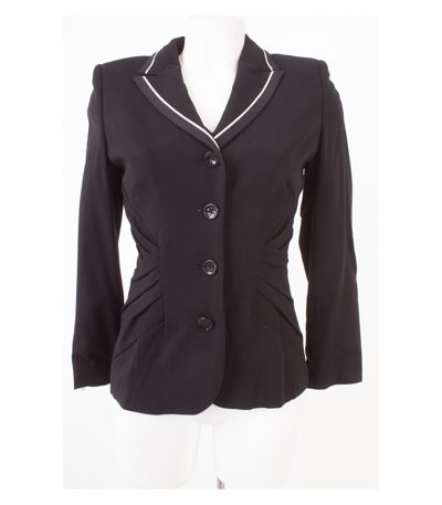 RENA LANGE Damen Blazer Gr. 36 Schwarz Weiß Wolle