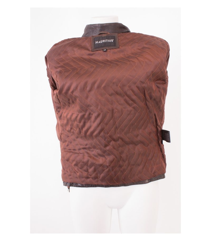 MAURITIUS Damen Lederjacke Gr. DE 38 Braun Leder – Foto 7