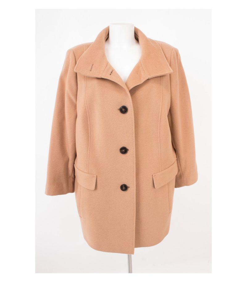 FUCHS SCHMITT Damen Mantel Kurzmantel & Gr. DE 48 Beige Wolle Kaschmir Cashmere – Foto 1