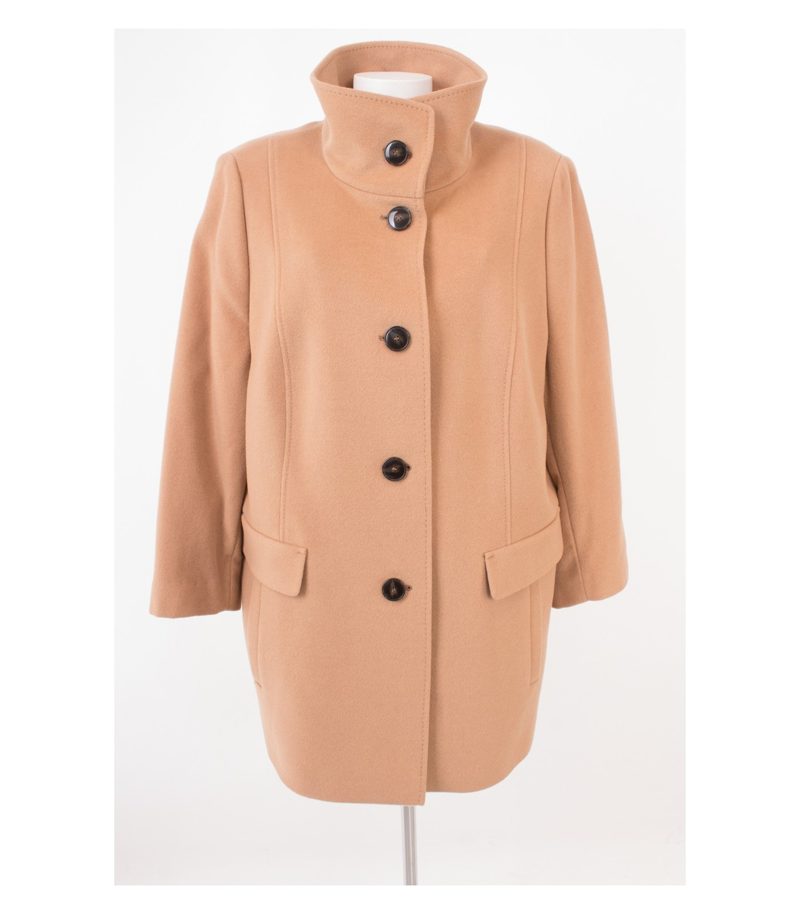 FUCHS SCHMITT Damen Mantel Kurzmantel & Gr. DE 48 Beige Wolle Kaschmir Cashmere – Foto 2