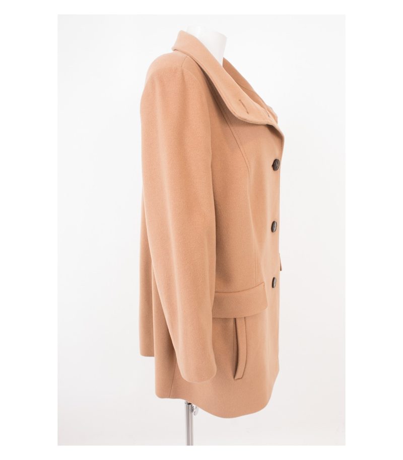 FUCHS SCHMITT Damen Mantel Kurzmantel & Gr. DE 48 Beige Wolle Kaschmir Cashmere – Foto 3