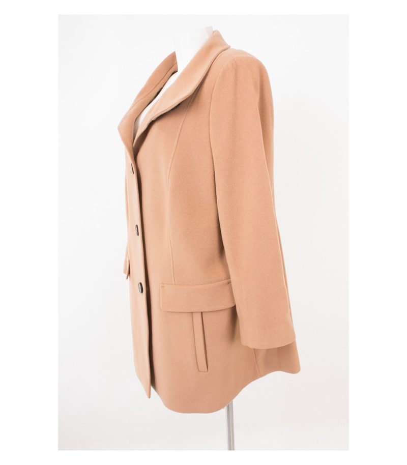 FUCHS SCHMITT Damen Mantel Kurzmantel & Gr. DE 48 Beige Wolle Kaschmir Cashmere – Foto 4