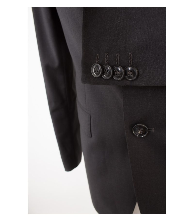 BARUTTI Herren Sakko Gr. 90/L36 Reine Grau Wolle – Foto 5