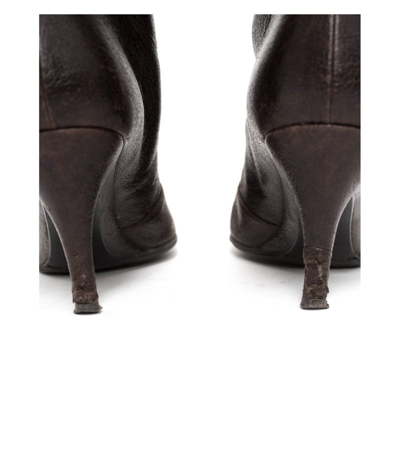 STELLA MCCARTNEY Damen Stiefel Strickschaft Gr. EU 39 Braun Leder – Foto 4