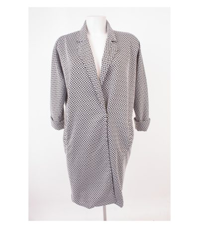 Designed by STEFFEN SCHRAUT Damen 3/4-Ärmel Mantel Gr. S 36/38 Schwarz Weiß
