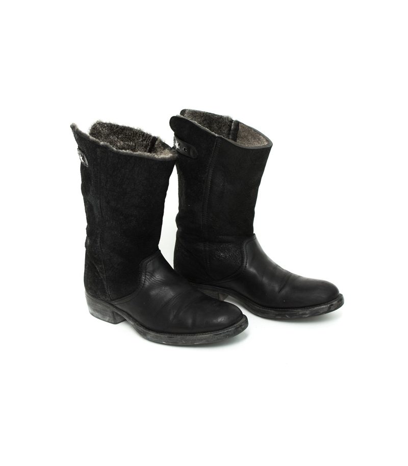 LAVORAZIONE ARTIGIANA Damen Stiefel Gr. EU 39 Schwarz Leder – Foto 2