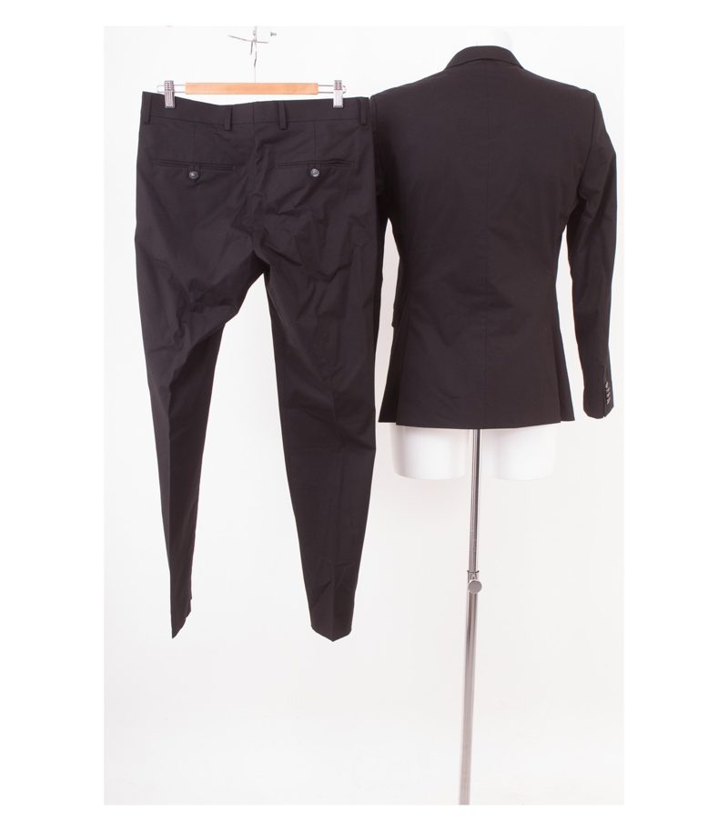TIGER OF SWEDEN Herren Marzotto Anzug Business Gr.48 Schwarz Baumwolle NEU – Foto 2