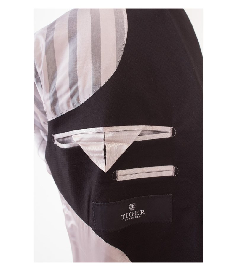 TIGER OF SWEDEN Herren Marzotto Anzug Business Gr.48 Schwarz Baumwolle NEU – Foto 9