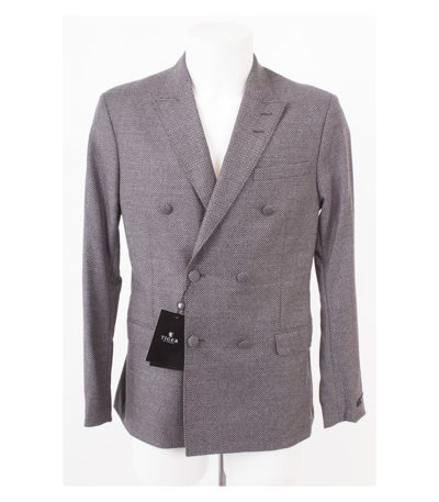 TIGER OF SWEDEN Herren Sakko Gr. 48 Super 100´S Marzotto Grau Wolle NEU