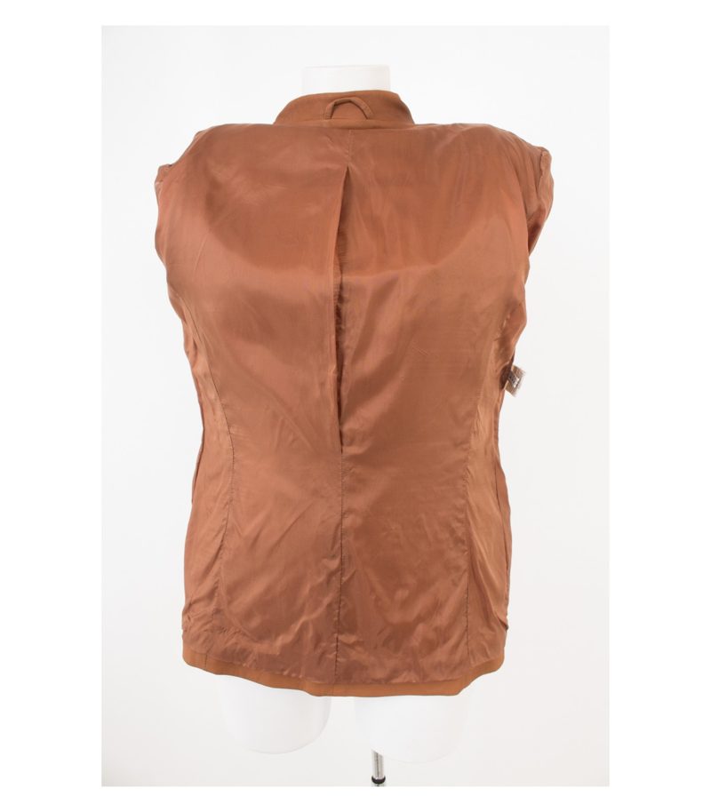 Latini Damen Blazer Gr. DE 40 Braun Leder Echtes – Foto 6