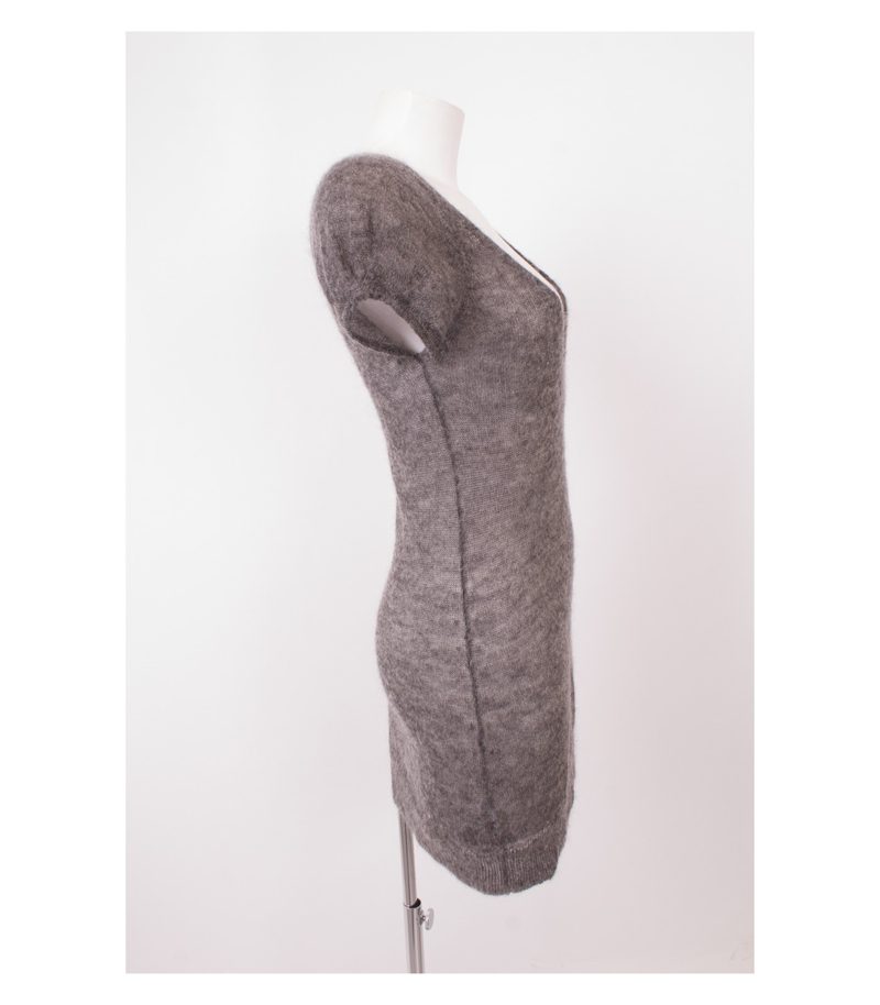 COMPTOIR DES COTONNIERS Damen Kleid Strickkleid Gr. S Grau Wolle Mohair – Foto 2