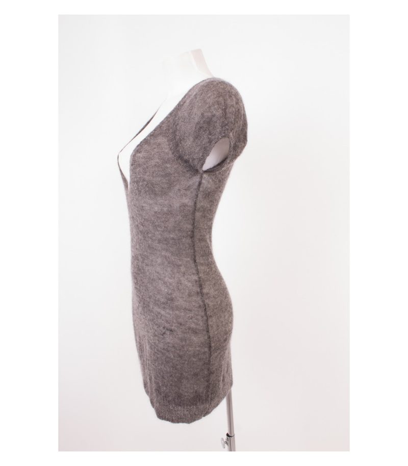 COMPTOIR DES COTONNIERS Damen Kleid Strickkleid Gr. S Grau Wolle Mohair – Foto 3