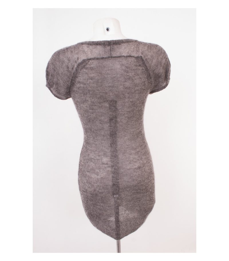 COMPTOIR DES COTONNIERS Damen Kleid Strickkleid Gr. S Grau Wolle Mohair – Foto 4