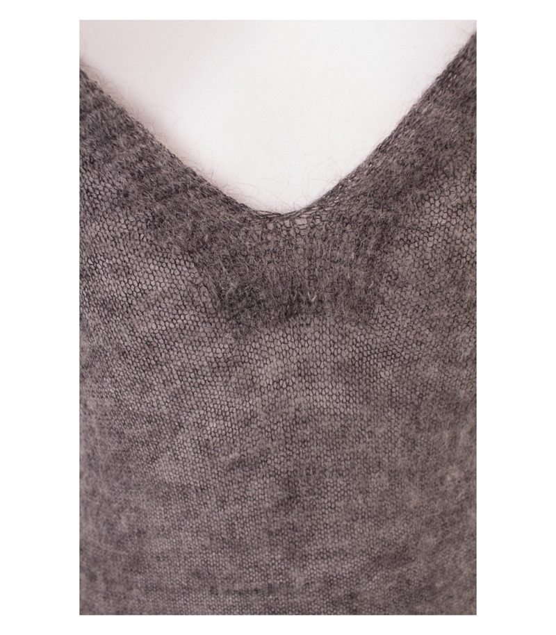 COMPTOIR DES COTONNIERS Damen Kleid Strickkleid Gr. S Grau Wolle Mohair – Foto 5