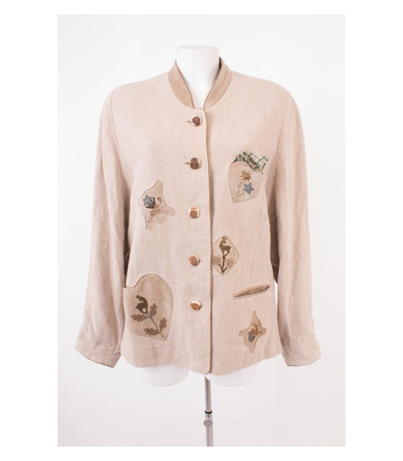 MEINDL Damen Blazer Trachten Janker Gr.DE 44 Mehrfarbig Leinen – Foto 1