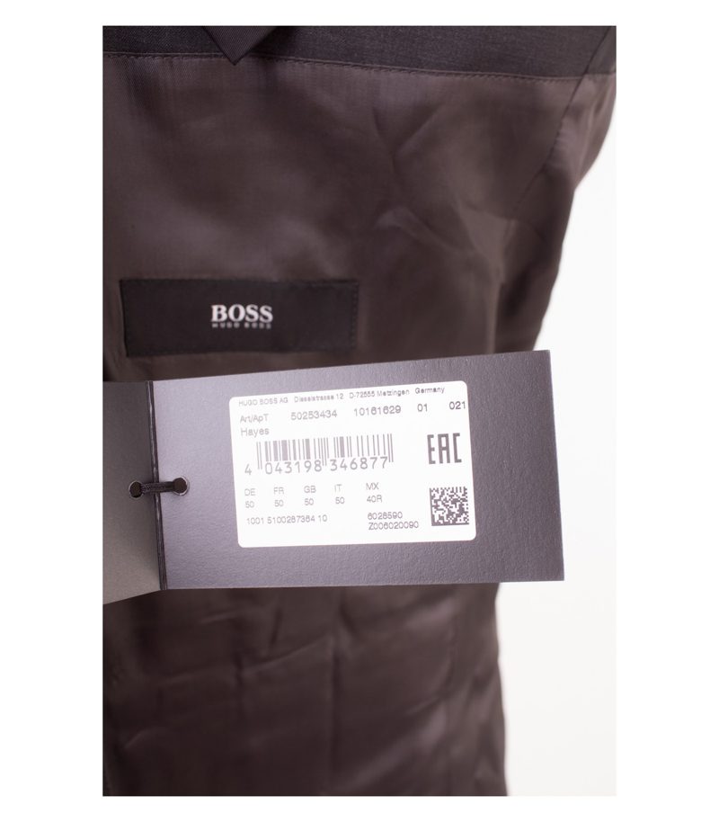 HUGO BOSS Herren Business Stretch - Sakko Hayes Anthrazitgrau Gr. 50 Neu – Foto 10