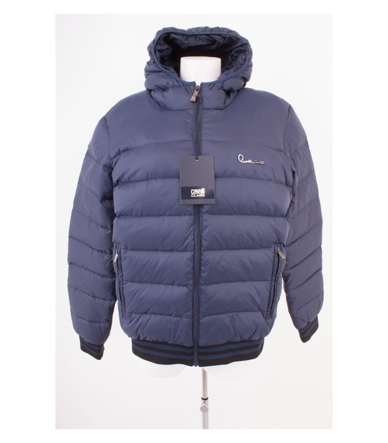 ROBERTO CAVALLI Damen CLASS Jacke Daunenjacke Gr. DE 46 Blau Neu – Foto 1