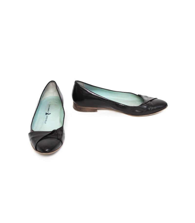 Sirenella Franco Ballin Damen Ballerinas Slipper Gr. EU 39 Schwarz Leder – Foto 1