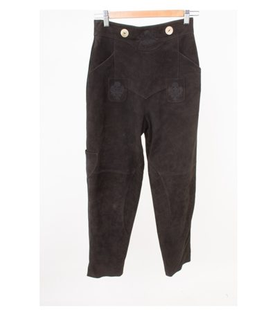 SPORTALM Damen Hose Trachtenhose Lederhose Veloursleder Gr. DE 36 Leder
