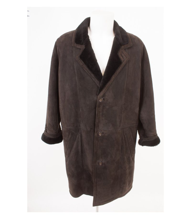 BUGATTI Herren Mantel Merino-Lammfellmantel Gr. 102 Gr. 102 Braun Leder – Foto 1