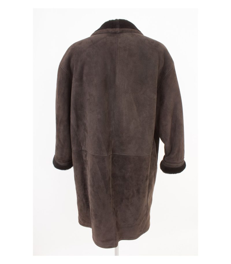 BUGATTI Herren Mantel Merino-Lammfellmantel Gr. 102 Gr. 102 Braun Leder – Foto 4