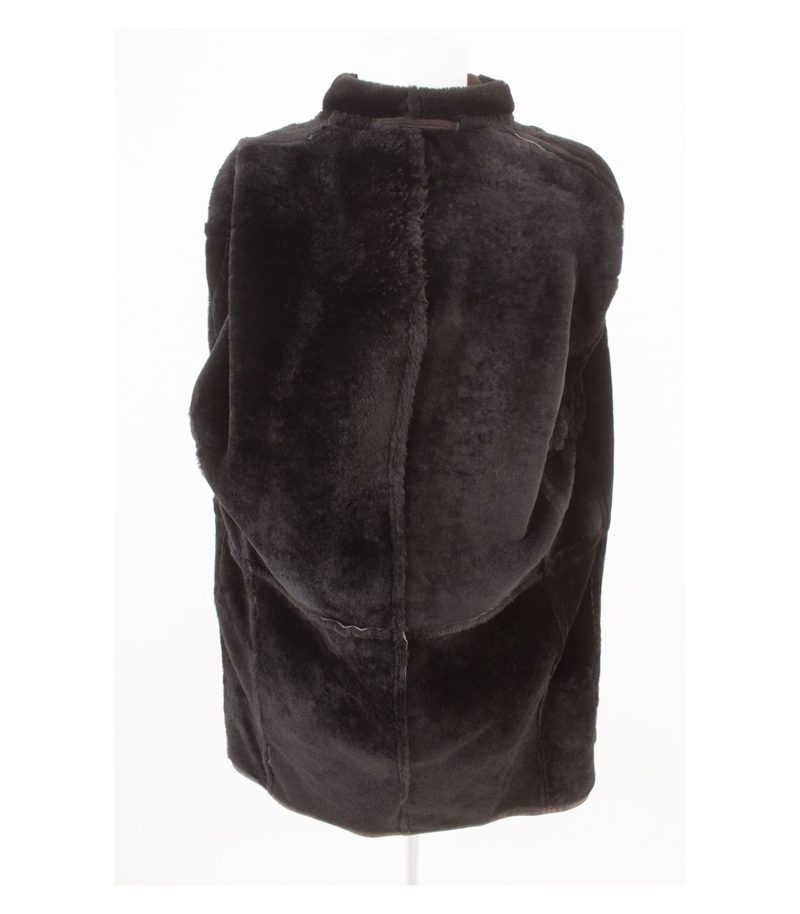 BUGATTI Herren Mantel Merino-Lammfellmantel Gr. 102 Gr. 102 Braun Leder – Foto 6
