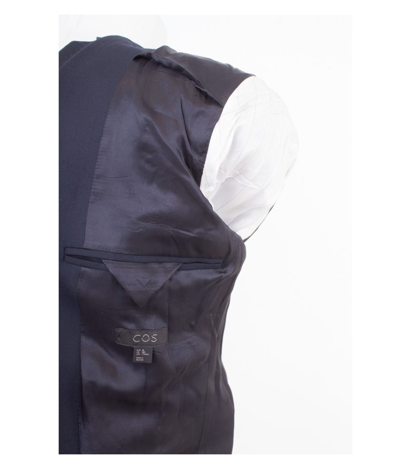 COS Herren Business Sakko Reine Gr. 48 Blau Wolle – Foto 7