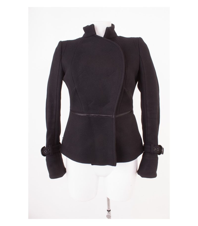 COSTUME NATIONAL Damen Jacke Wolljacke Gr. IT 40 DE 34 Schwarz – Foto 1