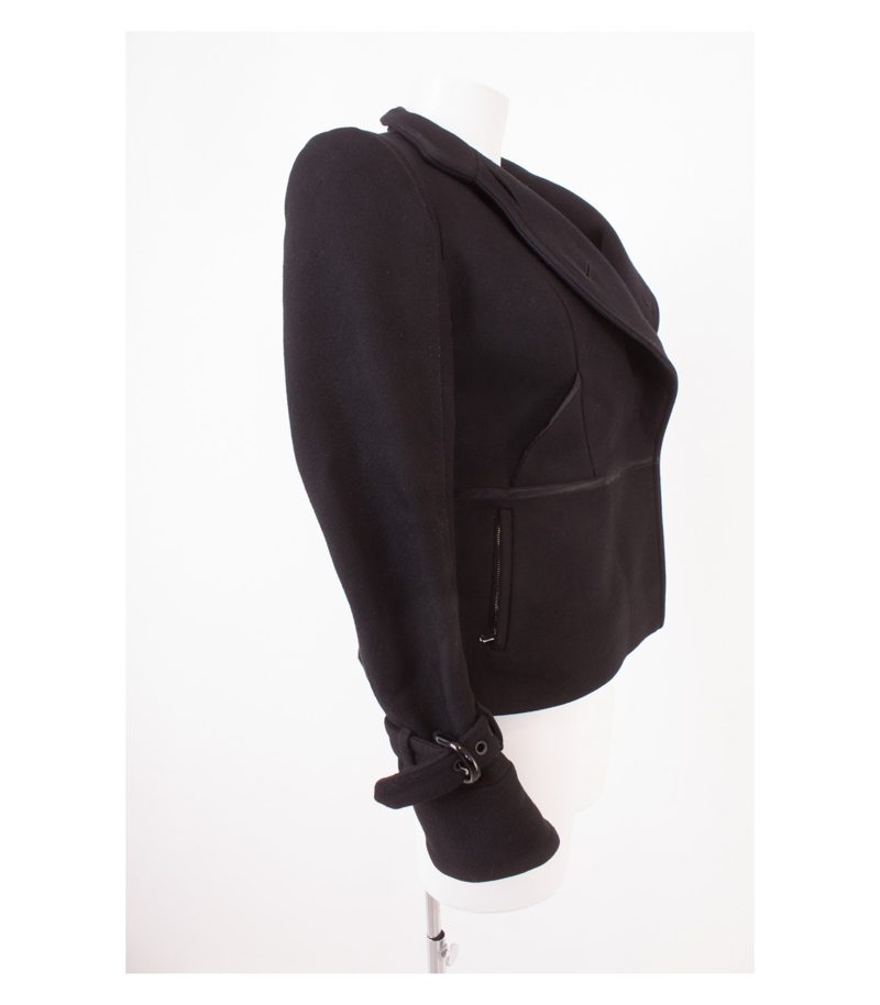 COSTUME NATIONAL Damen Jacke Wolljacke Gr. IT 40 DE 34 Schwarz – Foto 3