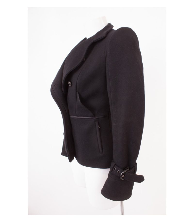 COSTUME NATIONAL Damen Jacke Wolljacke Gr. IT 40 DE 34 Schwarz – Foto 4