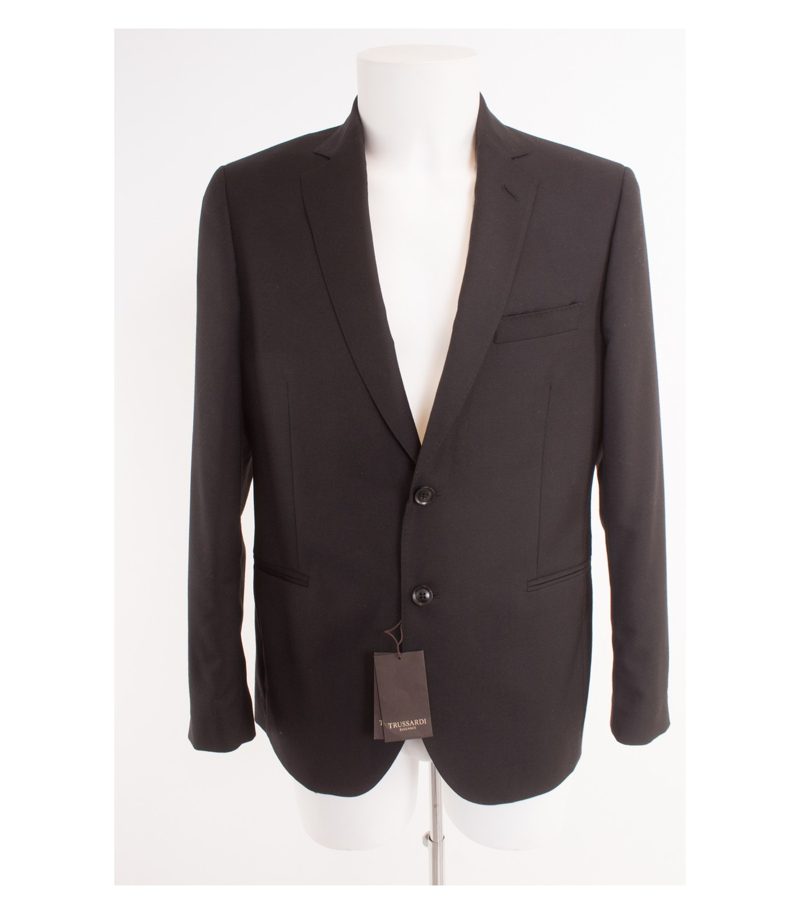 TRUSSARDI Herren Business - Sakko Reine Gr. 50 Schwarz Wolle Neu – Foto 1