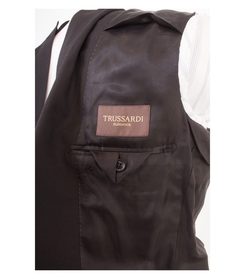 TRUSSARDI Herren Business - Sakko Reine Gr. 50 Schwarz Wolle Neu – Foto 5