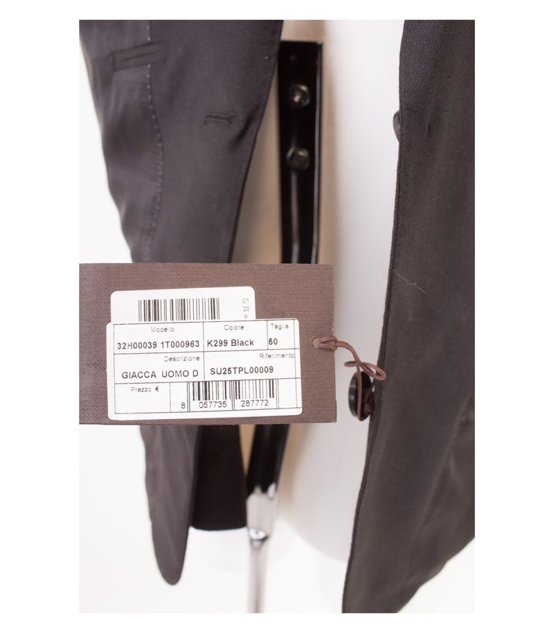 TRUSSARDI Herren Business - Sakko Reine Gr. 50 Schwarz Wolle Neu – Foto 6