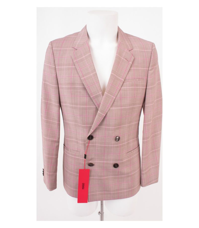 HUGO BOSS Herren MARZOTTO Extra Slim-Fit Sakko Business Doppelreihig Gr. 46 Neu – Foto 1