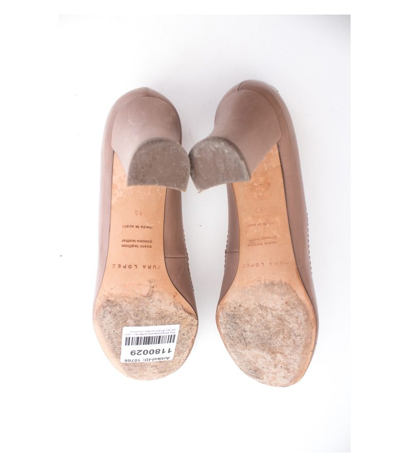 PURA LOPEZ Damen Pumps High Heels Beigerot Gr. EU 40 Leder – Foto 4