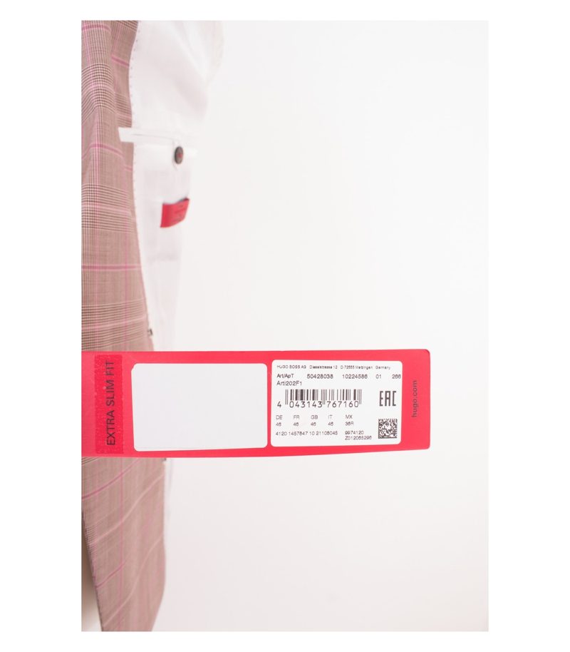HUGO BOSS Herren MARZOTTO Extra Slim-Fit Sakko Business Doppelreihig Gr. 46 Neu – Foto 9