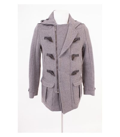 GAZZARRINI Herren Mantel Wollmantel Gr. 46 Grau Kaschmir Cashmere