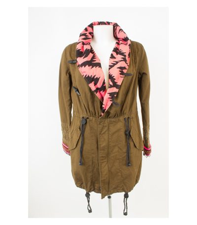 MAISON SCOTCH Damen Mantel Übergangsmantel Gr.1-DE36 Mehrfarbig Baumwolle Leinen