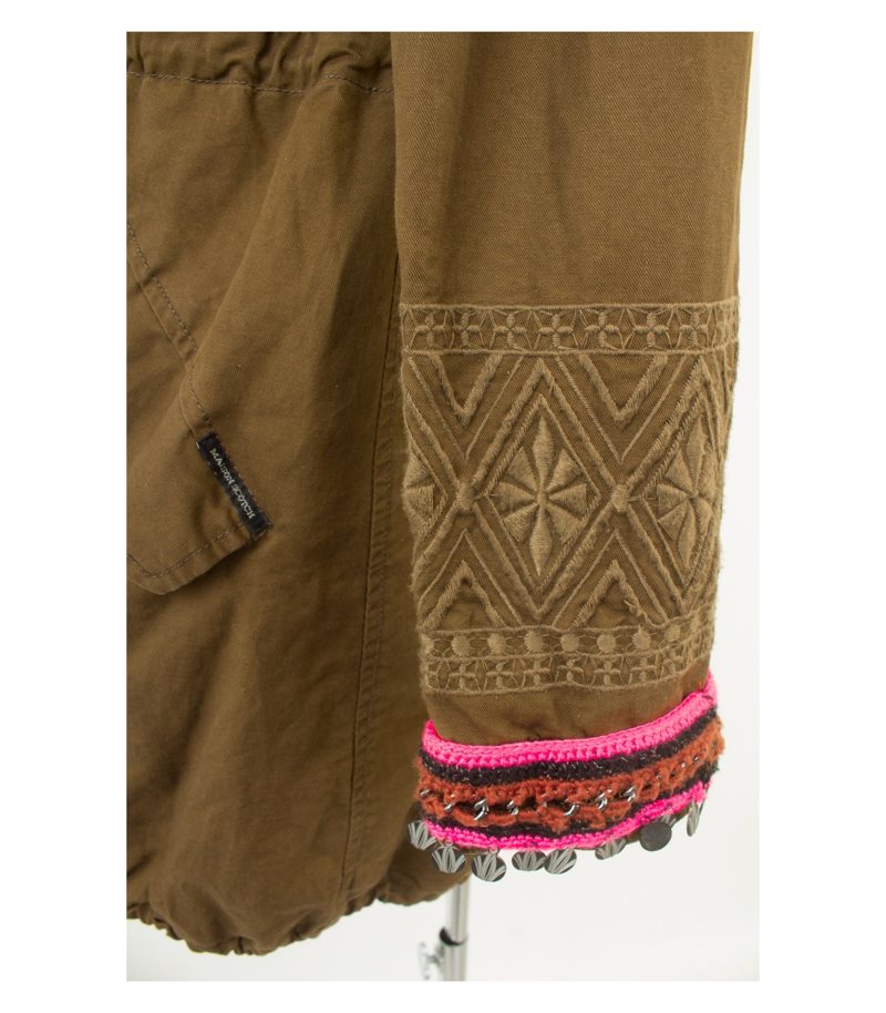 MAISON SCOTCH Damen Mantel Übergangsmantel Gr.1-DE36 Mehrfarbig Baumwolle Leinen – Foto 5