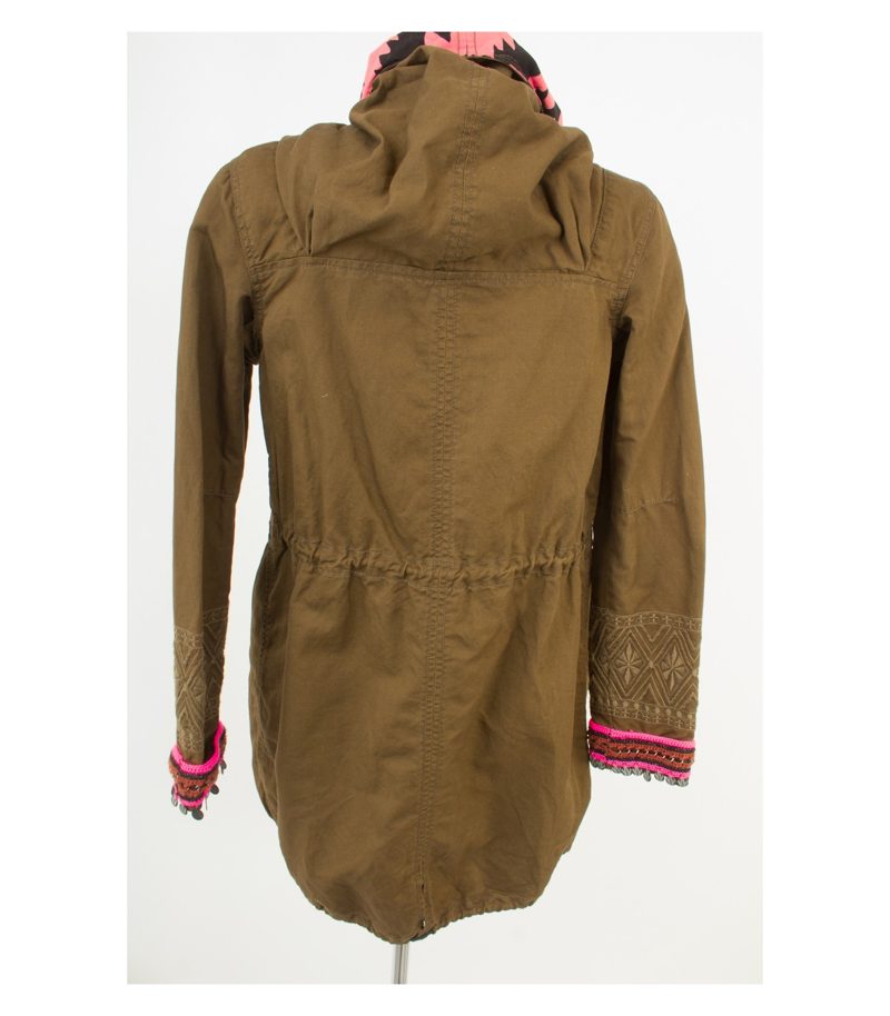 MAISON SCOTCH Damen Mantel Übergangsmantel Gr.1-DE36 Mehrfarbig Baumwolle Leinen – Foto 6